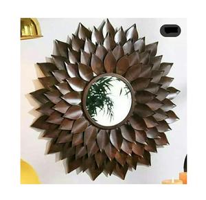 Bandeja de Servicio Moderna para Sala de Estar o Restaurante, Bandeja Multiusos de Latón con Espejo, Aplicación Funcional de Metal Dorado para Pared - Product Image 1