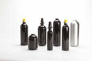 Bouteille d'air comprimé pour paintball en aluminium de 500 ml (12 oz) 1800 PSI avec valve à broche - Product Image 3