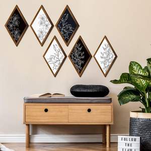 6 piezas Boho decoración de pared Granja Hogar Floral pared arte impresión Tribal occidental decoraciones flor colgante - Product Image 5