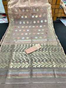 Gran oferta exclusiva Deshi Dhakai Jamdani Sharee tendencia para mujeres JAMDANI tela azul rojo verde dorado cielo azul de Bangladesh - Product Image 3