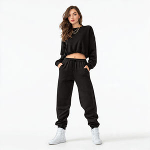 <b>Jogger</b> Baggy Sweatpants <b>Women</b> Winter Streetwear 450 GSM <b>Fleece</b> Sweat Pants Ladies High Drawstring Waist Oversized Sweatpants - Product Image 4
