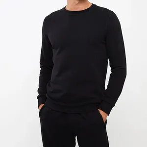 定制设计男士运动衫棉高品质重量级羊毛修身男士运动衫