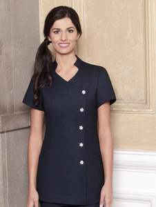 Nouveau haut tunique de gommage médical unisexe de haute qualité avec poche en option tissu sergé confortable couleur et logo personnalisables - Product Image 4