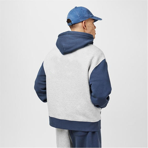 2025 nueva llegada ropa de calle personalizada gota hombro Color bloque contraste sudaderas con capucha 80% Algodón 20% poliéster sudaderas con capucha para Unisex - Product Image 2