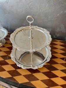 TQC Antique Black Finished Aluminum <b>Casted</b> 3-Tier Customized Size Round Cake Stand Eco-Friendly Dishwasher Safe Tabletop - Product Image 6