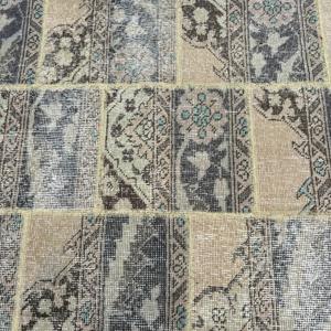 Turkish Vintage Rug 2.6x8.3 ft, <b>Brown</b> Moroccan <b>Wool</b> Rug - Product Image 5