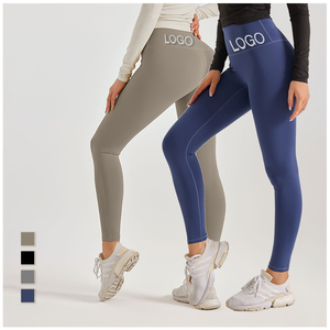 Pantalones de Color sólido de alta calidad, mallas de Yoga para mujer, conjunto sin costuras al por mayor, traje de Yoga, mallas deportivas para mujer, Fitness - Product Image 1