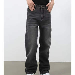 Pantalones Anchos Holgados para Hombre, Estilo Urbano, con Bordado, de Algodón, Vintage, Desgastados - Product Image 3