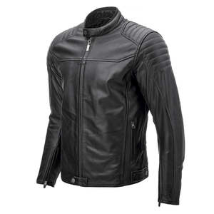 Blouson de moto unisexe en cuir de vachette coupe-vent, couleurs personnalisées, toutes saisons, protection pour la conduite à moto, qualité export, vente en gros - Product Image 5