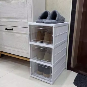 ODM กล่องรองเท้าพลาสติกโอเอ็มกล่องรองเท้าพลาสติกใสคุณภาพสูงกล่องรองเท้าพลาสติกขนาดใหญ่33x23x13ซม. โรงงานเวียดนาม - Product Image 3