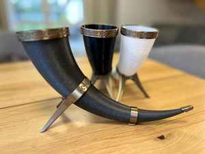 Cuerno de búfalo vikingo de calidad premium 100% bebiendo hecho a mano - Product Image 6