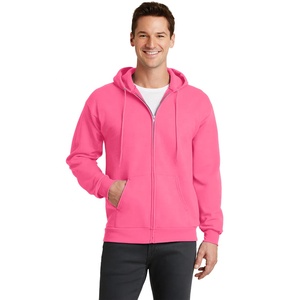 Sweat à capuche zippé en polaire pour hommes Sweat à capuche classique léger pour hommes Vente en gros de manteaux vierges Vestes - Product Image 4