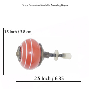 Red Colour White Strips Ceramic Knobs Industrial Drawer Cabinet Handle Pulls Kitchen Bedroom Living Room Dining <b>Wardrobe</b>/Dresser - Product Image 5