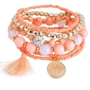 Nuevo producto, pulsera Bohemia, conjunto de pulsera de cordón de cuentas de tejido bohemio más vendido para mujer, precio asequible - Product Image 4