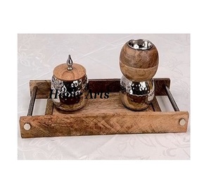 Brûleur de Bakhoor de forme ronde en bois Mabkhar de meilleure qualité pour la décoration d'hôtel et de restaurant - Product Image 1