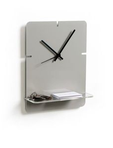 Horloge de cheminée minimaliste en béton blanc terrazzo, horloge moderne élégante pour la décoration de bureau à domicile contemporain - Product Image 4