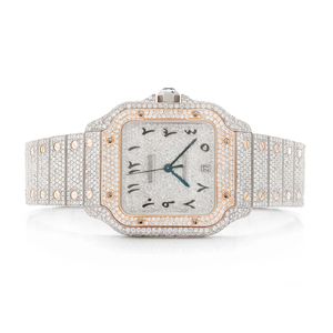 Reloj de Moda con Cristales de Cuarzo y Moissanita, con Esfera de Cristal, Aprobado por el Probador de Diamantes - Product Image 3