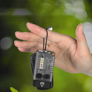 מיני פנס לייזר אדום נייד עם אזעקה זמזם ופונקציית זנב מגנטי להגנה עצמית - Product Image 4