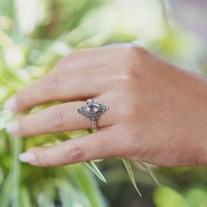 Handmade Iolite Sterling Silver Ring Purple Blue Gemstone Jewelry Elegant Gift For Women Boho Design - Product Image 5