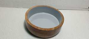 Ensaladera de madera exclusiva con diseño impreso de esmalte 100% Cuenco redondo hecho a mano natural para uso doméstico y Decoración de mesa - Product Image 6