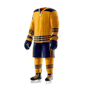 Uniformes de Hockey sobre Hielo de Alta Calidad con Nombre y Número Personalizados, Servicio OEM, Ligeros, Transpirables, 100% Poliéster - Product Image 6