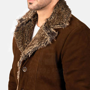 Suede <b>Leather</b> Coat <b>Men</b> Premium Soft Suede <b>Leather</b> Coat For Everyday Urban Style - Product Image 6