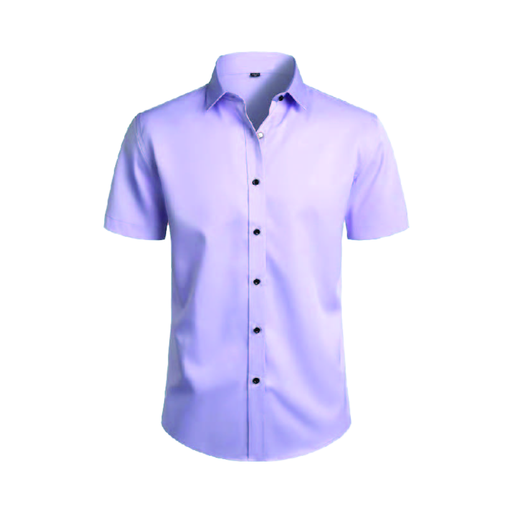 100 Polyester Mens Dress Shirts - Slim Fit Casual Style