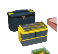 Boîte à lunch chauffante à double couche de style japonais, compartiment séparé, boîte à lunch pour fruits sans ficelle, plastique spécial, employés de bureau