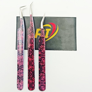 Pinzas de pestañas antimagnéticas antiestáticas de acero inoxidable con aislamiento de 90 grados de alta precisión profesional Volumen de pestañas puntiagudas - Product Image 6