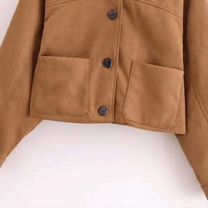 Chaqueta de Lana Tejida para Mujer, Diseño Personalizado, Informal, Versátil, Color Sólido, Cierre de Botón, Holgada y Transpirable - Product Image 3