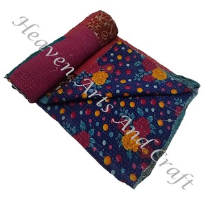 Kantha <b>Quilt</b> Gudari Kantha <b>Quilt</b> Gudari Hot Selling Wholesale Gold Supplier GD1117 <b>Handmade</b> Kantha <b>Quilt</b> Cotton Printed Indian - Product Image 2