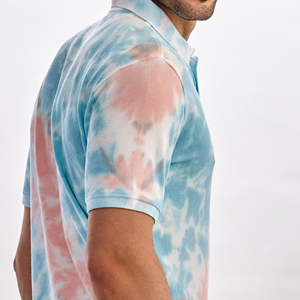 Venta caliente Tie Dye polos disponibles en precio al por mayor mejor fabricación nuevo estilo de secado rápido Tie Dye polos para hombres - Product Image 4