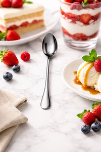 Mr. Spoon Serie Liso ช้อนขนมหวาน 175 มม. สแตนเลสสตีล 18/0 โมโนบล็อก รุ่น Mango ใช้กับเครื่องล้างจานได้ ทนต่อการกัดกร่อน - Product Image 4