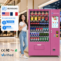 Máquina Expendedora de Bebidas y Snacks RUNYANG, con Lector de Tarjetas, para Venta en Exteriores