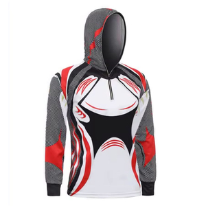 Sublimación de los hombres Sudadera CON CAPUCHA DE PESCA Protección solar hombres Sudadera con capucha al aire libre Proveedor al por mayor Hombres Sudadera con capucha de pesca con logotipo personalizado - Product Image 5