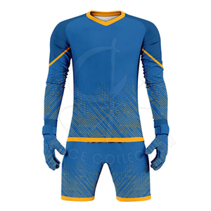 Conjuntos de camiseta de portero de fútbol más vendidos para parches personalizados Kit de uniforme de fútbol por sublimación de manga completa - Product Image 1