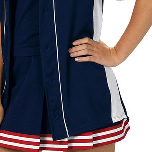 ชุดเชียร์ลีดเดอร์เสื้อเบสบอลมาใหม่ชุดยูนิฟอร์มเชียร์ลีดเดอร์ระดับพรีเมียมผลิตจากโพลีเอสเตอร์สแปนเด็กซ์ - Product Image 2