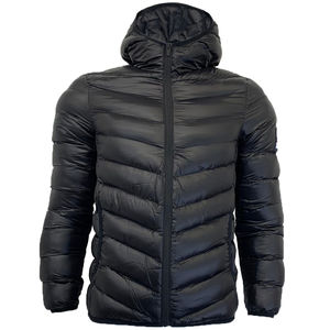 <b>Men's</b> Plus Size Casual Winter Puffer <b>Jacket</b> High Fabric Printed Logo Bubble Design Hooded Front Logo <b>Long</b> Pocket Winter - Product Image 6