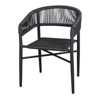 Chaise de salle à manger moderne capitonnée en fer et corde écologique pour la maison, le bureau, le bar, l'appartement, la cave à vin, l'hôtel, les banquets de mariage et l'atelier