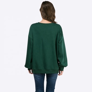 Blusa superior bordada manga larga Jersey informal moda mujer feliz Navidad personalizada - Product Image 5