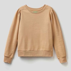 Vente en gros de sweats ras du cou en molleton vierge Sweatshirts en polyester personnalisés pour femmes pour impression de broderie tenue décontractée - Product Image 4