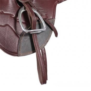 อานม้าหนังแท้ทนทานสำหรับขี่ม้าแบบตะวันตกและแบบอังกฤษ ใช้สำหรับการขี่ม้าทั่วไป งานเชือกมัดม้า โครงพลาสติกแข็งแรงทนทาน - Product Image 6