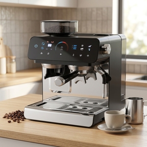 <span class=keywords><strong>Cafetera</strong></span> Espresso con Pantalla Táctil, Molinillo de Granos de Café Integrado, Manómetro de 20 Bares, Tanque de Agua Grande de 2.8 <span class=keywords><strong>L</strong></span> - Product Image 1
