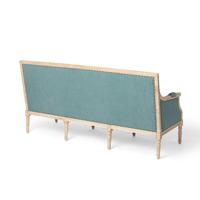 Canapé sectionnel contemporain de luxe en tissu Tosca turc, structure en bois massif, finition blanchie, mobilier modulaire trois places pour