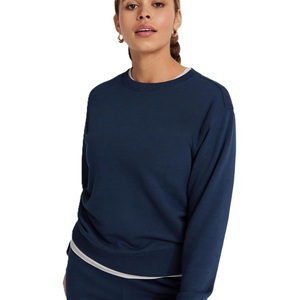 Nuevo 2025 Casual manga larga Crop Top cuello redondo sudaderas para mujer ropa de moda de talla grande suéter sostenible - Product Image 2