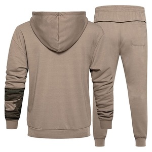 Chándal de entrenamiento de invierno para hombre, ropa deportiva con capucha y cremallera, chándal para correr con patrón sólido, ropa deportiva estampada para hombre - Product Image 3