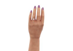 Anillo solitario de diamante cultivado en laboratorio de corte ovalado, oro amarillo de 14 quilates, ajuste clásico de 4 puntas, listo para boda, disponible en varios colores IGI - Product Image 4