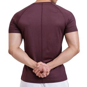 Camiseta Deportiva de Secado Rápido con Cuello Redondo, Elástica en 4 Direcciones, Transpirable, Compresiva, Ecológica, para Verano, Entrenamiento Muscular, 100% Algodón - Product Image 2
