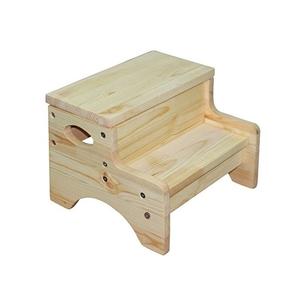 Compact Two Step Wooden Stool with Stable Construction Perfect for <b>Kids</b> Rooms Pantry Shelves Kitchen Counters and Home Utility - Product Image 4