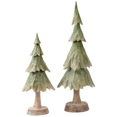 Árbol de Navidad de Metal con textura de madera, mesa de decoración del hogar, árbol usado de Navidad antiguo Greeny superventas